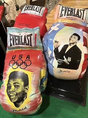 Muhammad Ali S. Kaufman Hand Painted & Signed Gloves Rare Complete Set(4 Gloves) • $3000