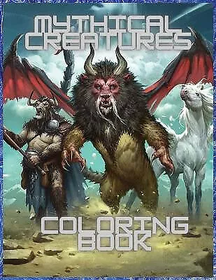 Mythical Creatures Coloring Book: For Men And Women With Mythological Beasts ... • £10.36