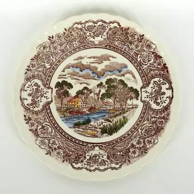 Vernon Kilns California Pottery 1860 Pattern Dinner Plate Western River Farm • $12.50