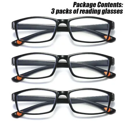 3 Pack Mens Reading Glasses Business Metal 1.5 2.0 2.5 3.0 3.5 • $5.57