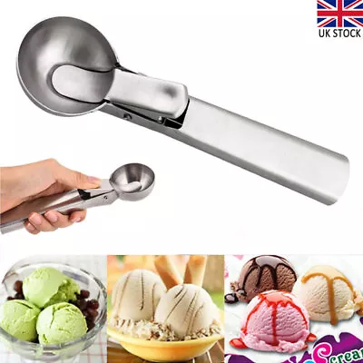 Ice Cream Scoop Stainless Steel For Mash Potato Ice Cream Spoon Ball Scooper • £5.99