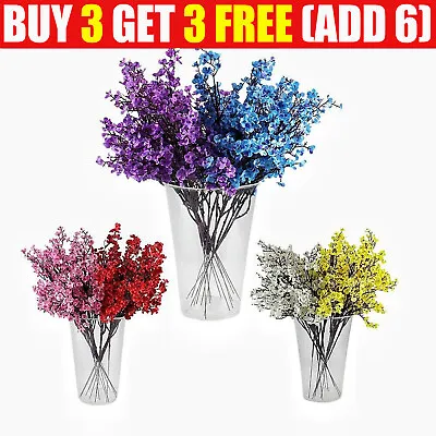 Artificial Fake Gypsophila Silk Flowers Home Table Bouquet Bridal Wedding Decor • £3.66