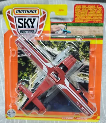 2022 Matchbox Sky Busters Cessna Caravan DARK RED | VOLCANO RESEARCH | MOC • $4.99