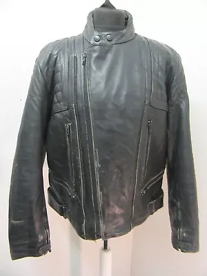 Vintage 80's Twintarck Leather Motorcycle Jacket Size M/l • $61.90