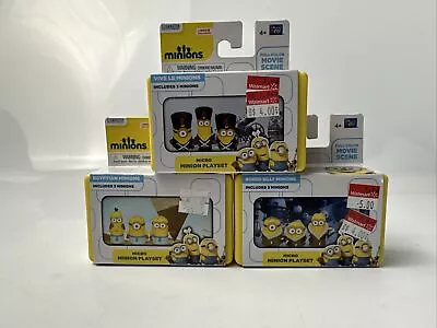 Illumination 3 Micro Minion Playsets Egyptian Vive Le & Bored Silly Minions • $30