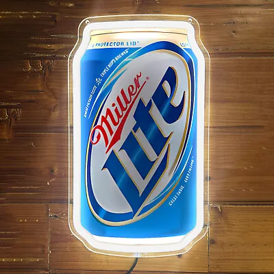 Miller Lite Beer Sign Wall Poster LED NEON Light Sign Store Decor 12  K1 • $9.99