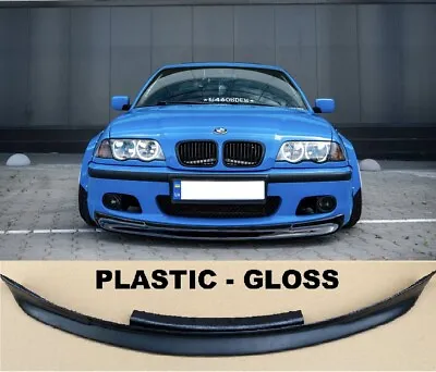 Bmw E46 CSL Front Lip Spoiler MSPORT MTech 2 Bumper Splitter Abs Plastic GLOSS • $110