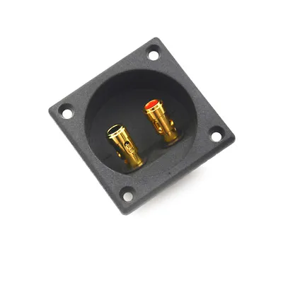 £3.14 • Buy Square Shape Double Binding Post Type Speaker Box Gold Terminal Cup Black/