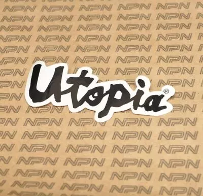 Vintage 90s Utopia Optics Decal Sticker Surf Skate Motocross MX 4  Black / Clear • $13.66