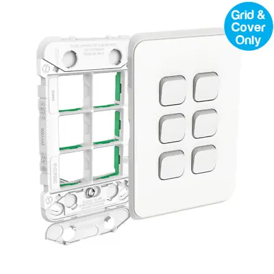 Clipsal Iconic 6 Gang Switch Grid And Skin | 3046VH • $14.02