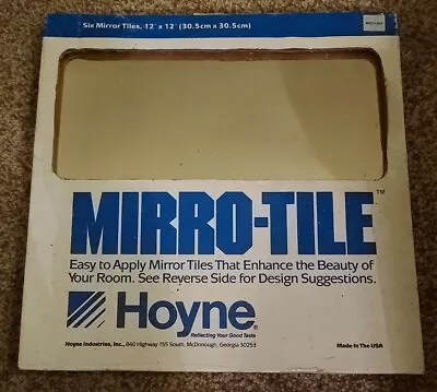 Hoyne Mirro-Tile THREE 12 In. By 12 In. Plate Glass Mirror Tiles Vtg + 1 Partial • $11.95