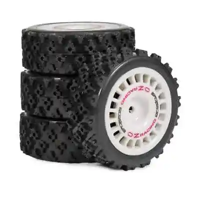 1/10 RC Rally Car Rubber Wheels Tires Set For Tamiya TT-01 TT-02 TT01E XV02 DF03 • $14.39