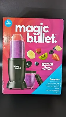 Magic Bullet 7-Piece 250 Watts Personal Blender 18 Oz. MBR-0701AKP Black - NEW • $29.99