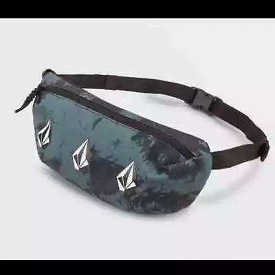 Volcom Mini Waist Fanny Hip Pack Bag Zip Closure In Marina Blue NEW • $34