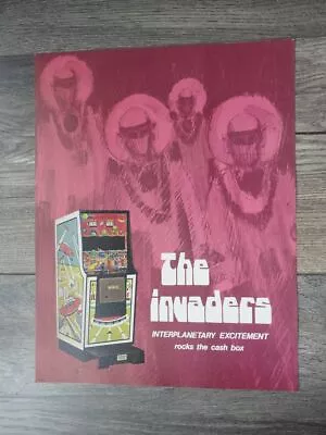 The Invaders Video Arcade Machine Flyer Original Midway Brochure • $15