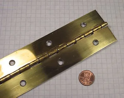 Continuous 'piano' Hinge Steel Brass-plated 2  Width 48  Length With Holes • $12.95