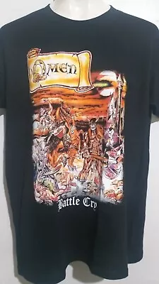 Omen Battle Cry T Shirt Heavy Metal Trouble Omen Manowar Judas Priest Warlord • $21