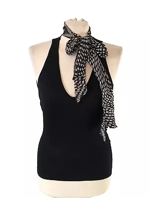 ** Maria Grachvogel ** Black Top ** Silk & Cashmere ** Small ** • £29.99