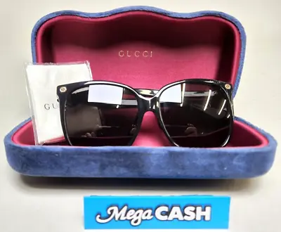 $135 • Buy Gucci GG0022S 001 57 Sunglasses - Black - In Case