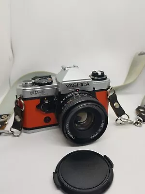 Yashica Fx-d Quartz Camera With 50mm F2 Lens In Orange Leather - Near Mint • £125