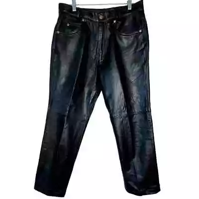 Metropolitan View Black Leather Pants Fully Lined Women's 32  • $59.95