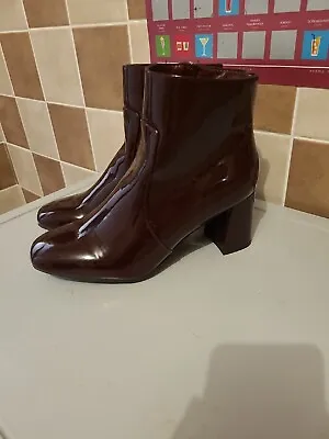 £6 • Buy Burgundy Ankle Boots Wide Fit