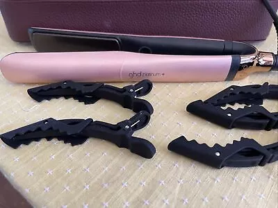 GHD 1” Platinum Plus Rose Gold Hair Straightener In Case • $65