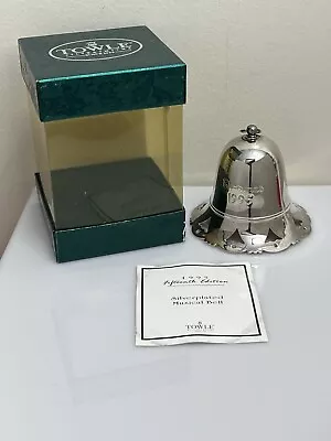 🌲 Towle Silversmiths 1995 Silver Plated Pierced Annual Christmas Bell With Box • $18.99