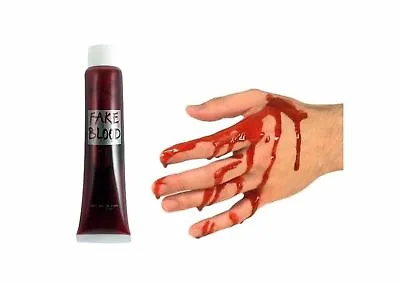 Fake Blood Halloween Red Vampire Zombie Make Up Fancy Dress Gory Wound Horror • £2.25