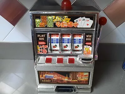 $44.08 • Buy Large Toy Casino Light Up One Arm Bandit Coin Slot Machine  WORKS SOME TIMES  