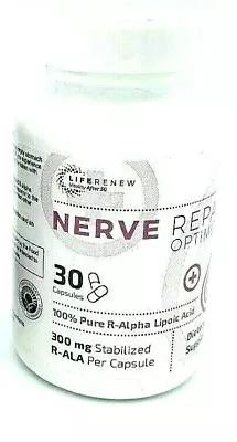 NEW Nerve Repair Optimizer Life Renew W/ Stabilized R-Lipoic Natural Acid 30 Ct. • $27.95