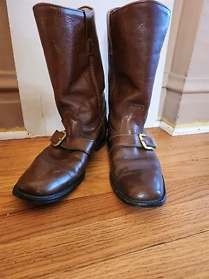 Vintage ACME Boots Strap Harness Biker Boots Model 64416 Size 12B • $70