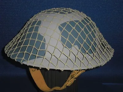 WW2 Helmet - British MkII - Grey Cam Pattern W/net • $195