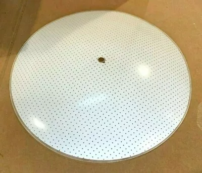 VINTAGE 12  ROUND Glass CEILING Light WHITE DOTS SHADE Replacement NEW 81804 • $44.95