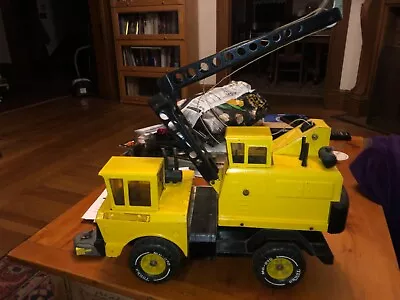 Vintage Tonka Yellow Metal  MR-970 CRANE Cab Truck Good Condition 18” Missing Cl • $89