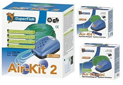 £10.99 • Buy Superfish Pond Fish Tank Aquarium Air Pump + Airline Air Stone New Diaphragm