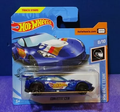 Hot Wheels RACE TEAM CORVETTE C7R In BLUE. HW RACE TEAM 8/10. Short Card. • $5.99