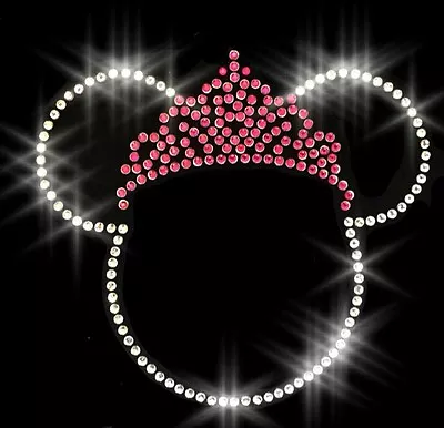 Princess Tiara Crown Minnie Mouse Crystal Iron On Transfer 4 Clothes & Fabric • £3.99