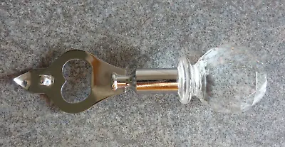 Cut Glass (Stopper Style) Bottle Opener/Tin Can Piercer ** EXC & UNDAMAGED ** • £6