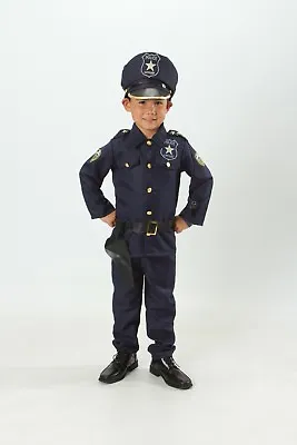 Kids Police Officer Costume Set Cop Light Up Boys/Girls Size T S M 3 4 5 6 7 • $26.99