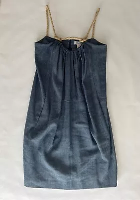 A Detacher-  Chambray Strappy  Rope  Dress  (minimalist Cool!) • $206