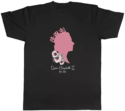 Queen Elizabeth II Death Tribute 1926-2022 Pink Mens Unisex T-Shirt Tee Gift • £8.99