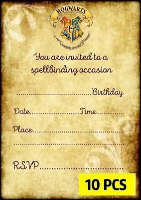 Pack Of 10 Harry Potter  Birthday Party Invitation Card  AU Stock • $4.99