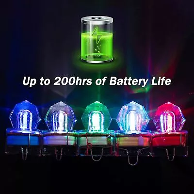 5X LED Diamond Fishing Light Lure Underwater Lamp For Boar Deep Drop Bait Lure • $11.46