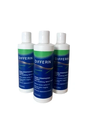 $19.99 • Buy 3 Bottles- Differin Pore-Minimizing Toner W/Witch Hazel ~ 8 Oz