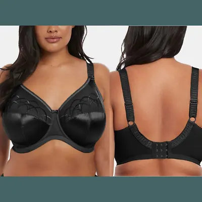 NWT $62 Elomi [ 40M US ] Cate Underwired Bra In Black #U1125 • $55.99