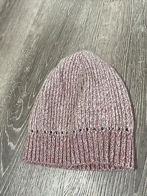 J Crew Wool Cashmere Pink Knit Beanie Hat Womens One Size • $20
