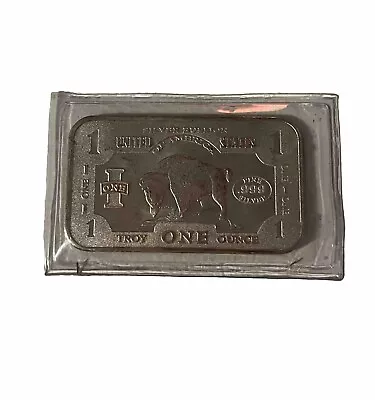 1 Oz Silver Bullion Bison Bar Vintage. Bullion Condition • £33.99