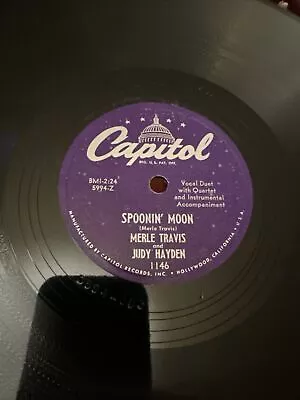 Capitol 78 RPM Merle Travis & Judy Hayden - Spoonin Moon 1146 E COUNTRY • $8.99