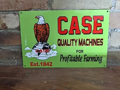 Vintage Case Tractors Eagle Porcelain Farm Machine Sign Est. 1842 12  X 8  • $119.33